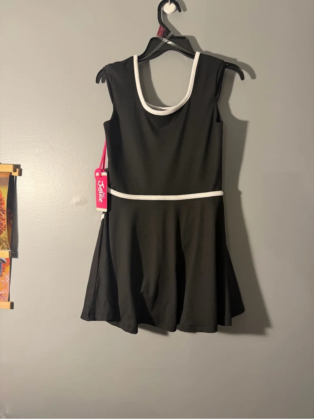 Justice Athletic Skater Dress Duo — Black & Aqua Blue
